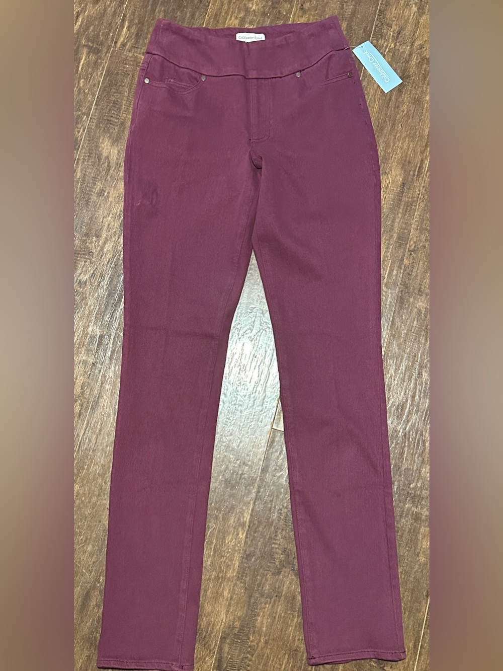 NWT Coldwater Creek Pull-On Shape Me Slim Leg Pants Soft Blackberry Purple 4T